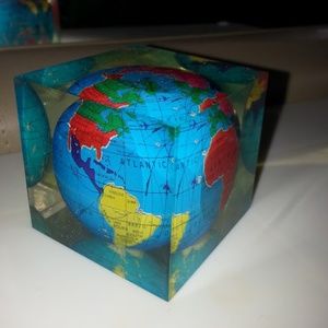 Vintage Miniature Globe Paperweight